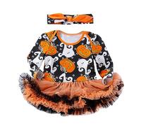 Vestiti Halloween Bambina 10 Anni Vestito Streghe Halloween Costume Travestimento Zucca Costume Halloween Neonata Pipistrello Vestiti Vampiro Arancione Costumi Fantasma Abbigliamento Halloween