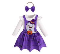 Vestiti Halloween Bambina Costume per Bambino Vestito Gotico da Strega Zucca di Vampiro Abito Spaventoso Feste e Compleanni