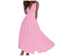 Vestiti Lunghi Estivi Promozioni del Giorno, Pantalaccio Tasconi Cameriere Cotone per Impermeabile Impermeabili Tecnici Lavoro Giardiniere Vestito da Casa Donna Estivo Cucina Abiti da Donna XL
