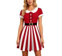 Vestiti Natalizi Donna Eleganti,Abito Donna Casual con Stampa Clown per Occasioni Festive E Utilizzo Quotidiano Ideale per Ogni della Giornata con Design Moderno E vestibilità Perfetta