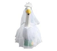 Vestiti Nuziali Per Statue Di Oche - Velo da Abito per Animali,Accessori in Tessuto Bianco con Gonna per Decorazioni per Feste all'Aperto Eventi in e Ricorrenze