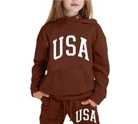 Vestiti per Bambina Felpa Manica Lunga+ Pantaloni Due Pezzi Pigiama Bambina Caldo Cotone di Pigiami per Bambini Carini Vestiti Invernali Bimba Regalo Abiti Tuta Tinta Unita Costumi Bambini Ragazze