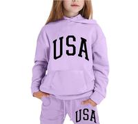 Vestiti per Bambina Felpa Manica Lunga+ Pantaloni Due Pezzi Pigiama Bambina Caldo Cotone di Pigiami per Bambini Carini Vestiti Invernali Bimba Regalo Abiti Tuta Tinta Unita Costumi Bambini Ragazze