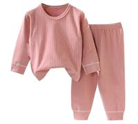 Vestiti per Bambina Felpa Manica Lunga+ Pantaloni Due Pezzi Pigiama Bambina Caldo Cotone Ginnastica Manica Lunga Jogging Set Girl Set di Tuta Carina per Bambine Felpa e Pantaloni