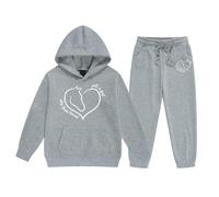 Vestiti per Bambina Felpa Manica Lunga+ Pantaloni Due Pezzi Sportiva Felpa e Pantaloni Completa Completo autunnale per bambini Set Tinta Unita lunghe Tuta Invernale Set Manica Svasata