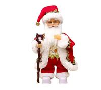 Vestiti per bambole, 43 cm, per bambini, Babbo Natale, in peluche, per cantare canzoni inglesi, Babbo Natale, per bambini, in legno (rosso, 29 x 17 x 13 cm)