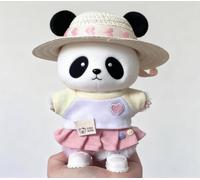 Vestiti per bambole alla moda, pantaloni, scarpe, cappelli, occhiali, gonne, accessori (senza bambole) (vestito giallo [cappello vestito scarpe catena di perle])