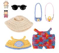 Vestiti per Bambole da 17 cm Abiti per Bambole Accessori Abbigliamento per Peluche Abbigliament fai da te Outfit Bambola di Peluche Classico Set Adatto per Fotografare (5 pz accessori,no muñeca)