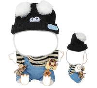 Vestiti per Bambole da 17 cm Abiti per Bambole Accessori di Abbigliamento per Peluche Abbigliament fai da te Outfit Bambola di peluche Classico Set Adatto per Fotografare (3 pz accessori,no muñeca)