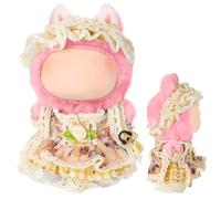 Vestiti per Bambole da 17 cm Abiti per Bambole Accessori di Abbigliamento per Peluche Abbigliament fai da te Outfit Bambola di peluche Classico Set Adatto per Fotografare (2 pz accessori,no muñeca)