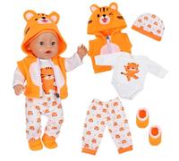 Vestiti per bambole da 35-45 cm, accessori per bambole da 35-45 cm, vestiti per bambole dolci con tuta, cappello, cappotto, calzini, vestiti per bambole carini per collezionisti di bambole e bambini