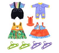 Vestiti per bambole per bambini, compatibili con vestiti da 10 a 12 pollici, vestiti per bambole da 30 a 35 cm, set da 4 pezzi per soddisfare i vostri desideri