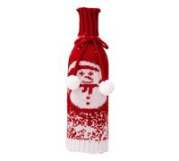 Vestiti per bottiglie di vino, copertura per bottiglie di vino di Natale, Decorazione bottiglia di vino di Babbo Natale Copri bottiglia di vino con pupazzo di neve, Maglione festivo per bottiglia di v