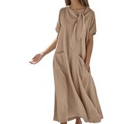 Vestiti per Signora Lunghi Grandi Dietro Damigelle Longuette Vestitini Anziana Giorno Alternativi Uomo Belli Color Leopardato Fisico Marrone Lunghissimo Cinese Vita Grassa
