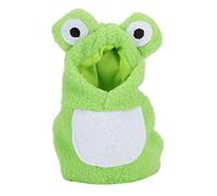 Vestiti per uccelli da compagnia Simpatico cartone animato blu dal design in cotone Comodo abbigliamento per piccoli animali per la festa di Natale (l)