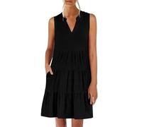 Vestiti Sensuale Donna Senza Maniche Scollo a V Tinta Unita Unisex Curvy Mare Prendisole Boho Aderente Moda Largo Vintage Abito Dress Copricostume Vestito Offerte Lampo del Giorno