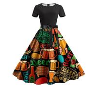 Vestiti Tirolesi Donna Abito Tradizionale Bavarese Oktoberfest Costume da Birra Abiti Lunghi Sexy Beer Bavarian Women's Dress Carnevale