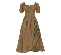 Vestiti Tirolesi Donna Vestito Grembiule Dirndl Retrò Costume Tradizionale Bavarese Abiti Midi Per Le Signore Cameriera Dell'Oktoberfest Occasioni Speciali Stile Oktoberfest