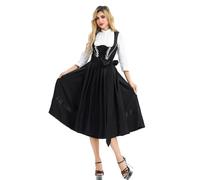 Vestiti Tirolesi Donna Vestito Grembiule Dirndl retrò Oktoberfest Abiti Midi per Le Signore Camicetta, Beer Bavarian Women's Dress Costume Carnevale Sexy