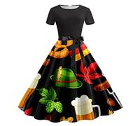 Vestiti Tirolesi Donna Vestito Grembiule Dirndl Retrò Oktoberfest Abiti Midi Per Le Signore Elegante Abito Bavarese Festa Octoberfest E Costume Carnevale Sexy