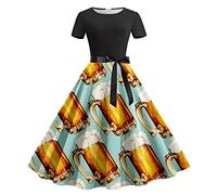 Vestiti Tirolesi Donna Vestito Grembiule Dirndl Retrò Oktoberfest Abiti Midi Per Le Signore Lunghi Costume Sexy Festa Octoberfest E Abito Bavarese