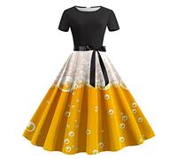 Vestiti Tirolesi Donna Vestito Grembiule Dirndl Retrò Oktoberfest Abiti Midi Per Le Signore Lunghi Costume Sexy Festa Octoberfest E Abito Bavarese