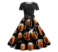 Vestiti Tirolesi Donna Vestito Grembiule Dirndl Retrò Oktoberfest Abiti Midi Per Le Signore Lunghi Costume Sexy Festa Octoberfest E Abito Bavarese