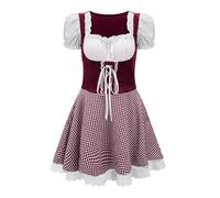 Vestiti Tirolesi Donna Vestito Medievale Da Sexy Signore Oktoberfest Costume Dirndl Camicetta, Grembiule Festa Octoberfest E Abito Stile
