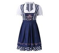 Vestiti Tirolesi - Grembiule Dirndl Retrò Abito Tradizionale Bavarese Donna Midi Elegante Per Occasioni Speciali e Oktoberfest