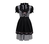 Vestiti Tirolesi - Grembiule Dirndl Retrò Abito Tradizionale Bavarese Donna Midi Elegante per Occasioni Speciali e Oktoberfest