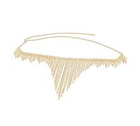 Vestitino Sexy Donna Natale Set Sexy Per Coppie Catena Per Corpo Ed Esagerata Discoteca Catena Abbigliamento Corpo Scintillante Piena Di Nappe Di Dress Donna Hot Gold One Size