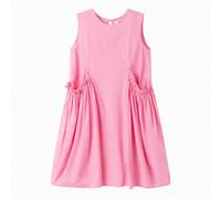 Vestito a bolle in cotone senza maniche con stampa floreale, per l'estate, per ragazze Delicato sulla pelle, leggero, comodo e traspirante: realizzato in popeline di cotone 100%, la superficie è delic