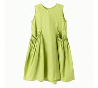 Vestito a bolle in cotone senza maniche con stampa floreale, per l'estate, per ragazze Delicato sulla pelle, leggero, comodo e traspirante: realizzato in popeline di cotone 100%, la superficie è delic