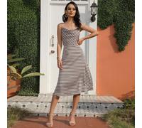 vestito abito donna elegante lungo colorato ginocchio bohemian boho 17548