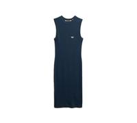 Vestito aderente donna a coste di media lunghezza Superdry Bleu XL