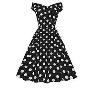 Vestito Anni 50 Donna A Pois 2024 Abito Vintage Una Linea Retro Audrey Hepburn Banchetto Cena Temperamento