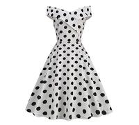 Vestito Anni 50 Donna A Pois 2024 Offerte Abito Vintage Una Linea Partito Medievale Retro Audrey Hepburn Banchetto Cena di Stile Cortese Temperamento