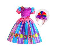 Vestito arcobaleno per bambine, vestito da caramelle, per fare finta di