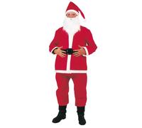 Vestito babbo natale con cintura nera e barba bianca