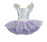 Vestito Ballerina Bambina Tutu Ballerina Body Ginnastica Artistica Ragazza Senza Maniche Vestiti Danza Classica da Balletto Leotards Dancewear Abito da Ballo Saggio 1-14 Anni