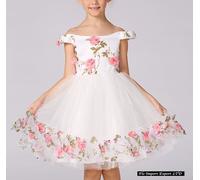 Vestito Bambina Abito Cerimonia Rose Girl Party Roses Princess Dress CDR061