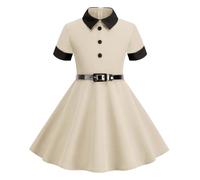 Vestito Bambina Brillante Abito da Festa con Sfumatura con Paillettes E Maglia Trasparente Elegante da Principessa da Sera Casual E Kawaii Dress Stile Casual, Abito da Skate per Cerimonie Compleanni