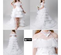 Vestito Bambina Cerimonia Comunione Asimmetrico Girl Party Princess Dress COM046