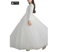 Vestito Bambina Cerimonia Comunione Ricamato Girl Party Princess Dress COM033