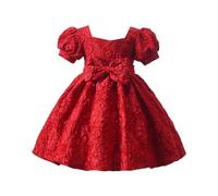 Vestito Bambina Cerimonia Elegante Abito da Principessa Estivo Senza Maniche Abito A-Line per Bambine e Ragazze Abiti da Sposa per Feste Completi Scolastici Abbigliamento 1-5 Anni