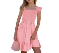Vestito Bambina Estivo Ampia Comodo Casual Tutu Ampia Comodo per Il Tempo Libero Abito da Principessa per Il Tempo Libero Boho Abito da Spiaggia Feste di Carnevale/Compleanno 2-8 Anni