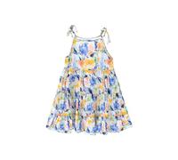 Vestito Bambina Senza Maniche Floreale Vestito Ragazza Principessa A-Line Estivo Abiti Estivi Elegante con Cinghie Abito da Sposa per Feste Completi Scolastici Abbigliamento per Bambine 1-14 Anni