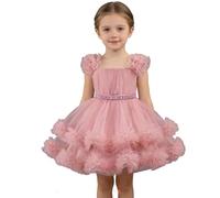 Vestito Bambina-Vestito da Festa Formale per Ragazze, Abito in tutù per Saggio di Compleanno (6-7 Years)