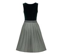 Vestito bavarese da donna bavarese 2025, midi Dirndl vestito 2- + grembiule, taglia 38-50, costume cosplay da mucca (nero, S)