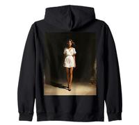Vestito Bianco Fantasia Ragazza Felpa con Cappuccio